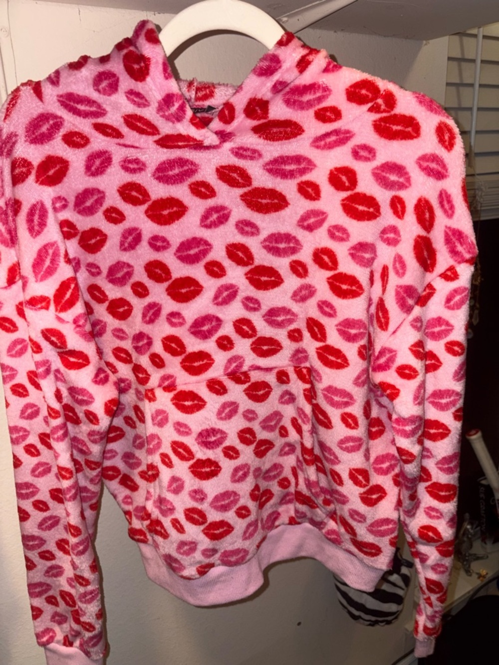 Harper & Ivy Pink and Red Lip Jacket